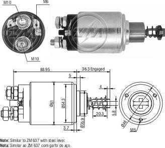 ERA ZM547 - Elettromagnete, Motore d'avviamento www.autoricambit.com