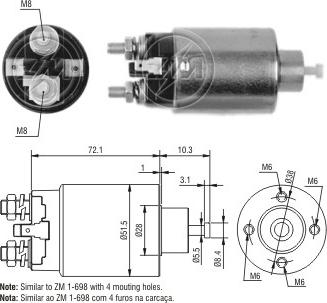 ERA ZM5698 - Elettromagnete, Motore d'avviamento www.autoricambit.com