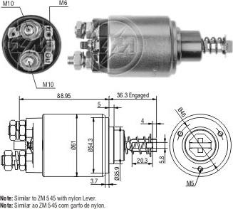 ERA ZM539 - Elettromagnete, Motore d'avviamento www.autoricambit.com