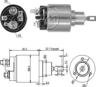 ERA ZM574 - Elettromagnete, Motore d'avviamento www.autoricambit.com