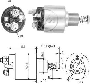 ERA ZM576 - Elettromagnete, Motore d'avviamento www.autoricambit.com