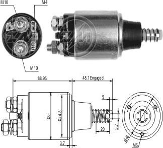 ERA ZM648 - Elettromagnete, Motore d'avviamento www.autoricambit.com