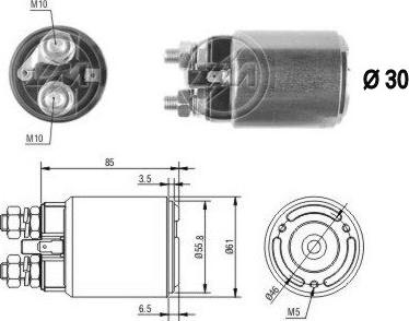 ERA ZM654 - Elettromagnete, Motore d'avviamento www.autoricambit.com