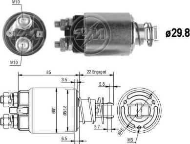 ERA ZM655 - Elettromagnete, Motore d'avviamento www.autoricambit.com