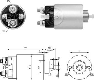 ERA ZM6698 - Elettromagnete, Motore d'avviamento www.autoricambit.com