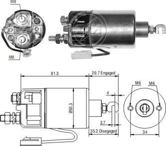 ERA ZM662 - Elettromagnete, Motore d'avviamento www.autoricambit.com