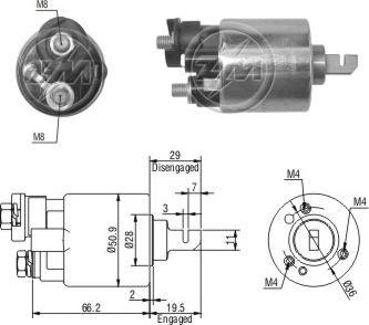 ERA ZM608 - Elettromagnete, Motore d'avviamento www.autoricambit.com