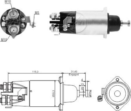 ERA ZM6898 - Elettromagnete, Motore d'avviamento www.autoricambit.com