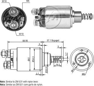 ERA ZM631 - Elettromagnete, Motore d'avviamento www.autoricambit.com