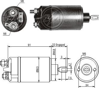 ERA ZM621 - Elettromagnete, Motore d'avviamento www.autoricambit.com