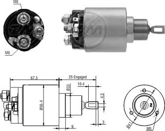 ERA ZM6775 - Elettromagnete, Motore d'avviamento www.autoricambit.com