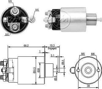 ERA ZM1995 - Elettromagnete, Motore d'avviamento www.autoricambit.com