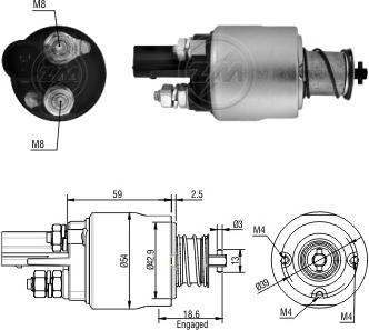 ERA ZM1498 - Elettromagnete, Motore d'avviamento www.autoricambit.com