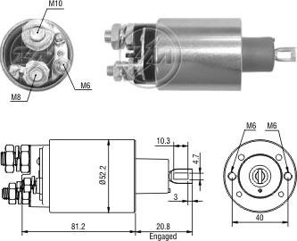 ERA ZM1484 - Elettromagnete, Motore d'avviamento www.autoricambit.com