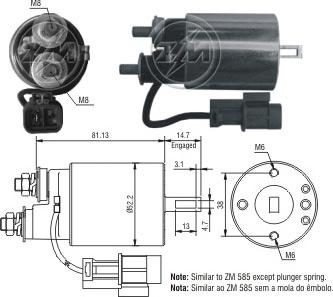 ERA ZM1585 - Elettromagnete, Motore d'avviamento www.autoricambit.com