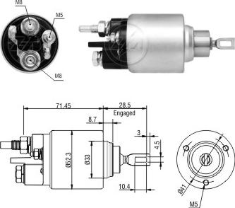 ERA ZM1379 - Elettromagnete, Motore d'avviamento www.autoricambit.com