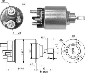 ERA ZM1371 - Elettromagnete, Motore d'avviamento www.autoricambit.com