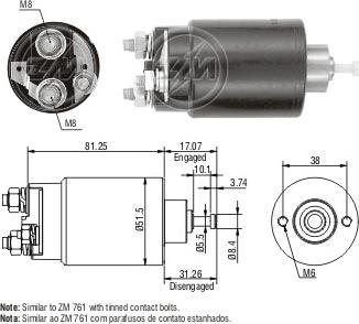 ERA ZM1761C - Elettromagnete, Motore d'avviamento www.autoricambit.com