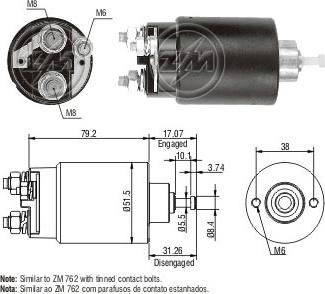 ERA ZM1762 - Elettromagnete, Motore d'avviamento www.autoricambit.com