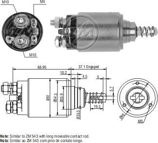 ERA ZM1731 - Elettromagnete, Motore d'avviamento www.autoricambit.com