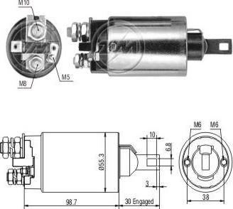 ERA ZM890 - Elettromagnete, Motore d'avviamento www.autoricambit.com