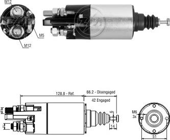 ERA ZM842 - Elettromagnete, Motore d'avviamento www.autoricambit.com