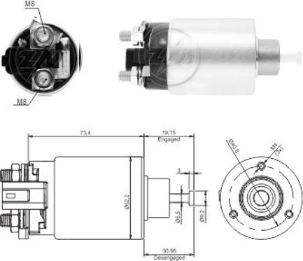 ERA ZM866 - Elettromagnete, Motore d'avviamento www.autoricambit.com