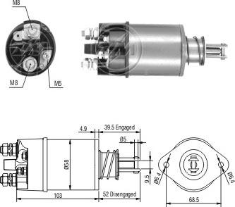 ERA ZM801 - Elettromagnete, Motore d'avviamento www.autoricambit.com