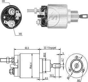 ERA ZM876 - Elettromagnete, Motore d'avviamento www.autoricambit.com