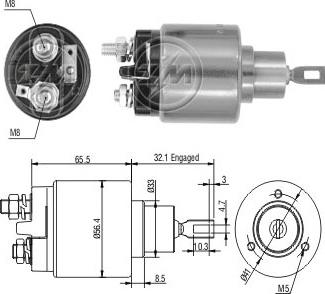 ERA ZM873 - Elettromagnete, Motore d'avviamento www.autoricambit.com