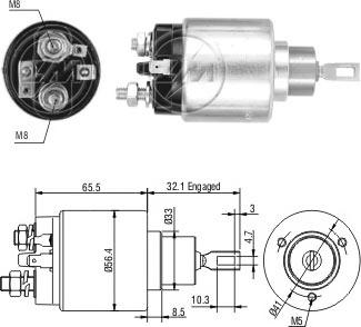 ERA ZM872 - Elettromagnete, Motore d'avviamento www.autoricambit.com