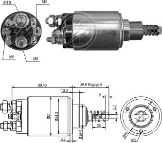 ERA ZM3640 - Elettromagnete, Motore d'avviamento www.autoricambit.com