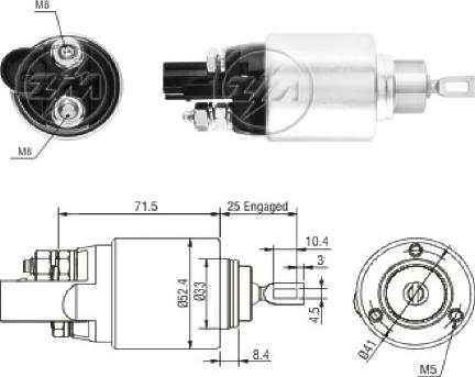 ERA ZM381 - Elettromagnete, Motore d'avviamento www.autoricambit.com