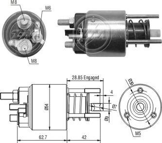 ERA ZM3395 - Elettromagnete, Motore d'avviamento www.autoricambit.com