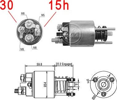 ERA ZM3396 - Elettromagnete, Motore d'avviamento www.autoricambit.com