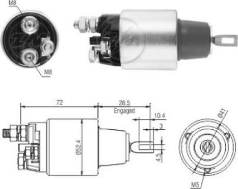 ERA ZM3382 - Elettromagnete, Motore d'avviamento www.autoricambit.com