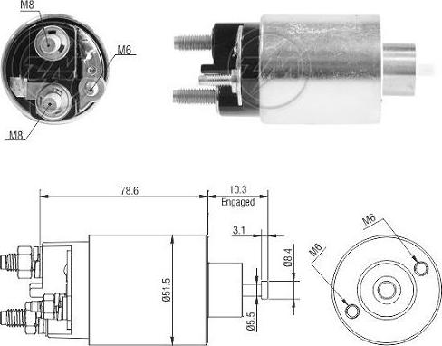 ERA ZM3795 - Elettromagnete, Motore d'avviamento www.autoricambit.com