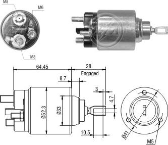 ERA ZM371 - Elettromagnete, Motore d'avviamento www.autoricambit.com