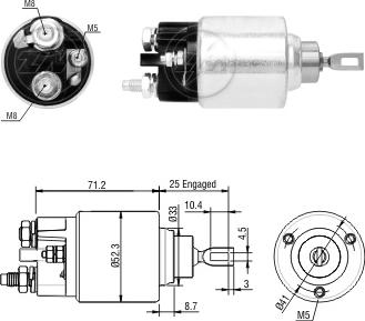 ERA ZM377 - Elettromagnete, Motore d'avviamento www.autoricambit.com