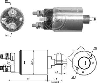 ERA ZM2981 - Elettromagnete, Motore d'avviamento www.autoricambit.com