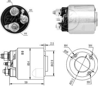 ERA ZM2498 - Elettromagnete, Motore d'avviamento www.autoricambit.com