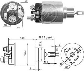 ERA ZM2473 - Elettromagnete, Motore d'avviamento www.autoricambit.com