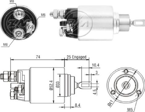 ERA ZM2381 - Elettromagnete, Motore d'avviamento www.autoricambit.com