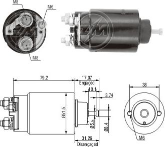 ERA ZM2762 - Elettromagnete, Motore d'avviamento www.autoricambit.com