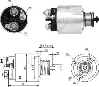 ERA ZM7492 - Elettromagnete, Motore d'avviamento www.autoricambit.com