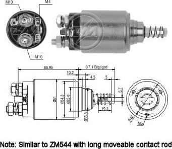 ERA ZM744 - Elettromagnete, Motore d'avviamento www.autoricambit.com