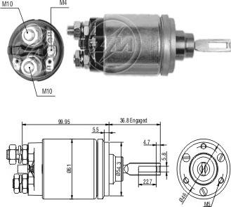 ERA ZM741 - Elettromagnete, Motore d'avviamento www.autoricambit.com