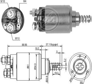 ERA ZM743 - Elettromagnete, Motore d'avviamento www.autoricambit.com