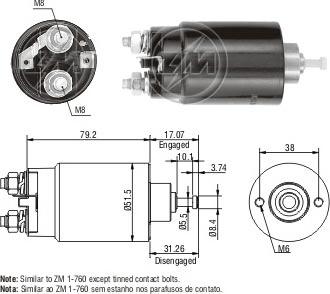 ERA ZM760 - Elettromagnete, Motore d'avviamento www.autoricambit.com