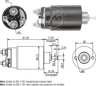 ERA ZM761C - Elettromagnete, Motore d'avviamento www.autoricambit.com